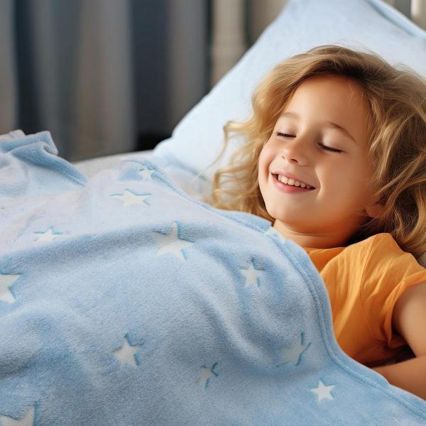Glow In The Dark Stars Blanket Soft Cozy Blankets For Bed Couch Sofa