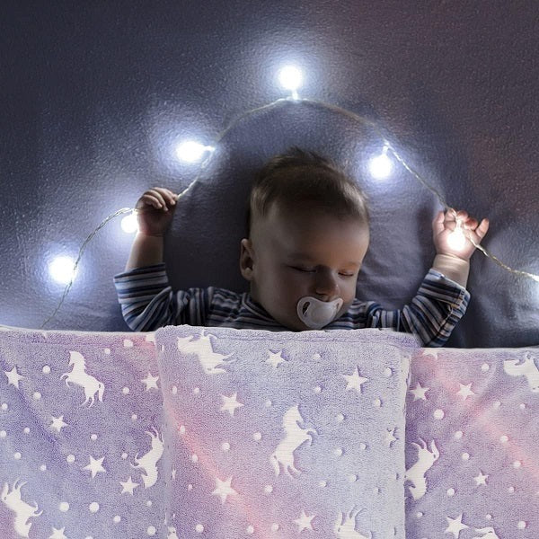Glow In The Dark Stars Blanket Soft Cozy Blankets For Bed Couch Sofa