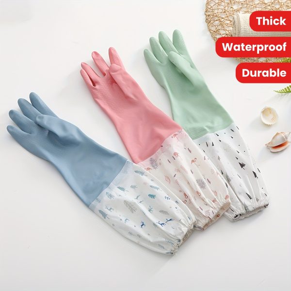 Long Reusable Dishwashing Gloves