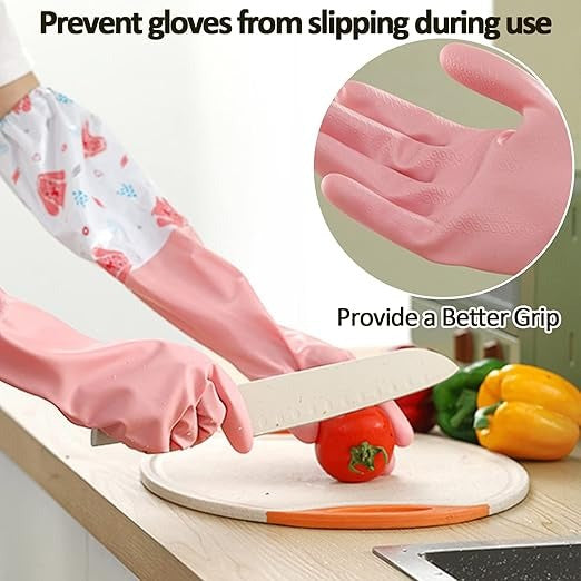 Long Reusable Dishwashing Gloves
